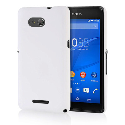 

MOONCASE Hard Rubberized Rubber Coating Devise Back Case Cover for Sony Xperia E4G White