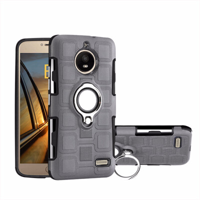 

SHS Phone Case For Motorola Moto E4 E4 Plus EuropeanCC Plus Luxury Armor Ring Bracket Silicon TPU Lattice texture