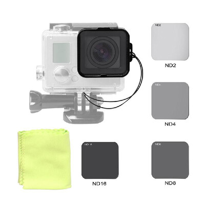 

Andoer Square ND Lens Filter Protector Kit SetND2ND4ND8ND16 for GoPro Hero433 W Mounting Frame Holder