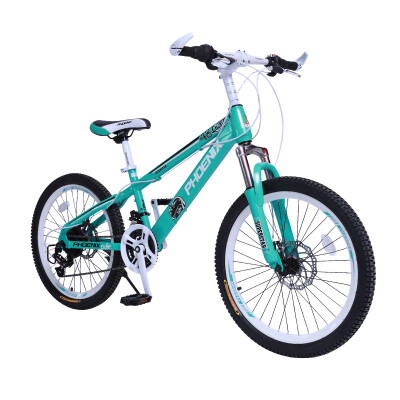 

Phoenix Phoenix bicycle 7-15 years old broken wind wheel youth student mountain bike 20 inch 21 speed apple green suitable for height 130160CM