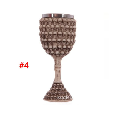 

Bar creative palm skull goblet full 3D knights stainless steel drinking cup mug pineapple cocktail cup