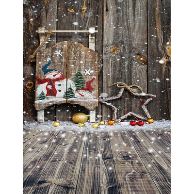 

Xmas Brown Wall Photo Backdrop 57FT Vinyl Fabric Cloth Digital Printing Photo Background st-548