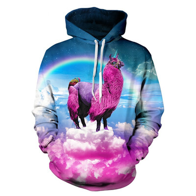 

QYDM029Mens Hoodie 3D Printed Women Pullover Sweater