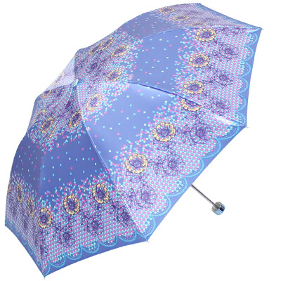 

Jingdong supermarket] paradise umbrella color Ding Gaomi polyester anti-ultraviolet three fold umbrella umbrella umbrella pink 308T