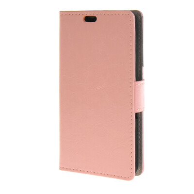 

MOONCASE Smooth PU Leather Flip Wallet Card Slot Bracket Back Case Cover for Sony Xperia E4G Pink