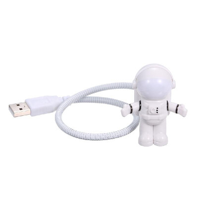 

Spaceman Astronaut Shape LED Mini Night Light Keyboard Lamp USB Charging Port Design Flexible Bendable Hose Portable for Student