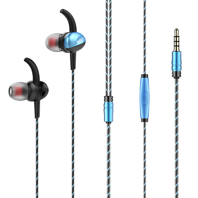 

WRZ earphones in-ear remote control running sports headset Apple Huawei glory mobile computer games to eat chicken karaoke wired hifi music earplugs with wheat I7 black blue