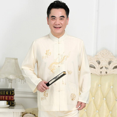 

Chinese&western peoples suit Chinese style Tang costume embroidery fathers clothing