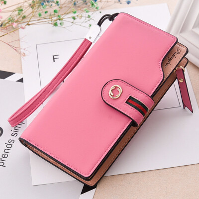 

Ladies Wallet long zipper clasp hand bag student mobile phone bag