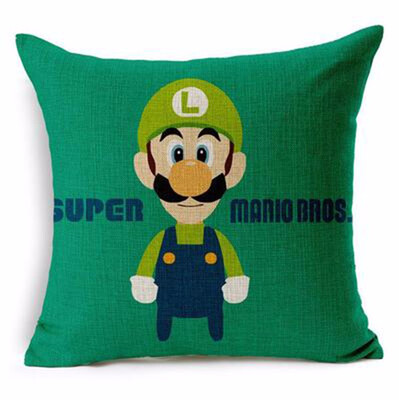 

Cntomlv Super Mario Cushion Without Inner Creative Linern Cotton Square 45cm Home Decor Sofa Car Seat Throw Pillow Case Almofada