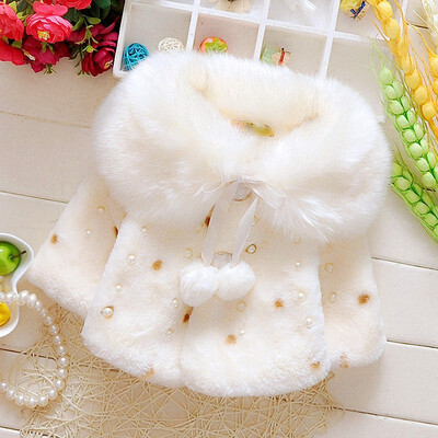 

Christmas Baby Child Clothing Girl Infant Winter Warm Coat Cloak Jacket Wool Blends Thick Warm Clothes Down Outerwear & Coats