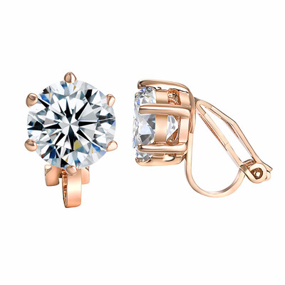 

Yoursfs cz Clip-on Earrings for Women Sparkly Crrystal Non Pierced Earrings