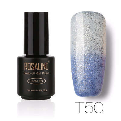 

ROSALIND Gel 1S 7ML Changing Temperature Nail Polish UV LED Glitter Manicure Nail Art Semi Permanent Soak Off Gel Lacquer