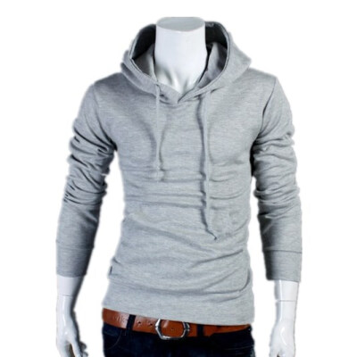 

Zogaa Korean Men's Hoodie Fashion Pure Color Pullover