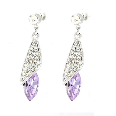 

5 Colors 1 Pair Women New Korean Ear Stud Sparkle Crystal Rhinestone Earrings