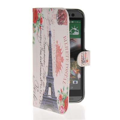 

MOONCASE Scenic Design Leather Side Flip Wallet Card Slot Pouch Stand Shell Back Case Cover for HTC One M8