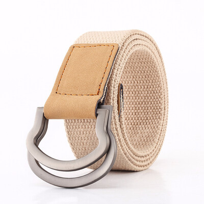 

Men Fashion Casual Double clasp Hip-hop Woven canvas belt