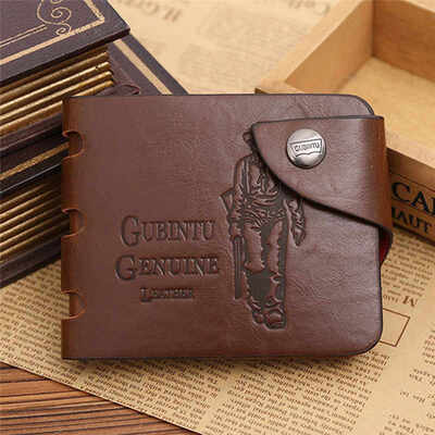

Crazy Horse Leather Wallet Short Credit Card Holder Mens Leather Wallets For Money And Cards