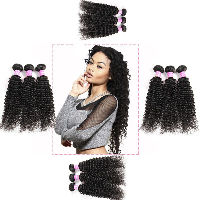 

Glary Malaysian Virgin Human Hair 100 Unprocessed Human Hair Kinky Curly Wholesale 3 Bundles Hair Weaves Natural Black Color