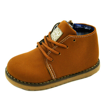 

Kid Boy Girl Winter Suede Shoe Lace Up Oxford Fleece Supper Martin Boot Mid Top