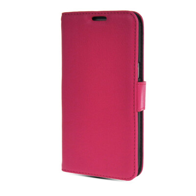 

MOONCASE High quality Leather Side Flip Card Slot Pouch Stand Shell Back ЧЕХОЛ ДЛЯ Samsung Galaxy Grand 2 G7106 Hot pink