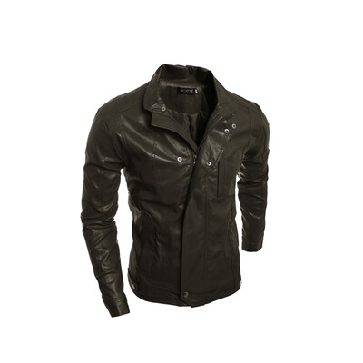 

Zogaa New Men' Jacket Fashion Stand Collar Waist