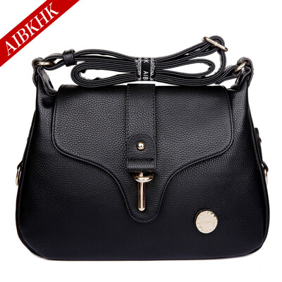 

Aibkhk женщин натуральная кожа сумки с 2-слойные кожа коровы мода сумка Cross body сумка четыре цвета M025