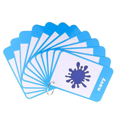 

12 Pieces - colours Flash Cards-English word learning card&pocket size flash card for Preschool children-English Vocabulary Cards