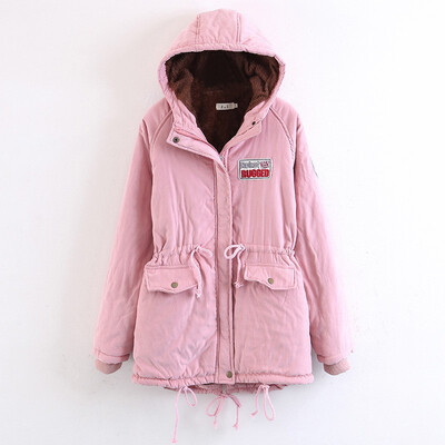 

Plus Size  Parkas Winter Warm Cotton Women Jacket Thick Hooded Outwear Medium-Long Style Lady Parka