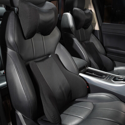

Carnot car headrest lumbar car lumbar cushion neck pillow set space memory cotton car home office seat pillow back pillow black