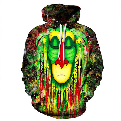 

QYDM-347 Mens Hoodie 3D Printed Women Pullover Sweater