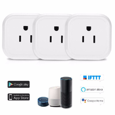 

Mini Wifi Smart Plug with OnOff Switch Support Phone App Control Anywhere And Anytime Timing Function&Voice Control