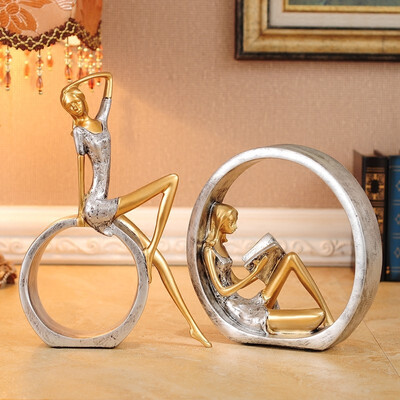 

European character beauty home decor ornament crafts set home interior resin girl figurines home decorations accessories