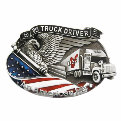 

New Vintage Hero Truck Driver Enamel Belt Buckle Gurtelschnalle Boucle de ceinture