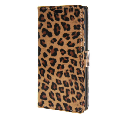 

MOONCASE Leopard Стиль кожа флип Бумажник Слот для карты отойти чехол для Huawei Ascend Y635 Браун