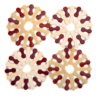 

Jingdong Supermarket Jia Chi bamboo wooden pot mats insulation mats hot pad mats 4 loaded JC-DT1914