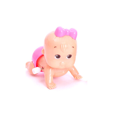 

Ванкер Симпатичная девочка Kid Детская Windup Ползучая обхода игрушки куклы Рождественский подарок Розовый