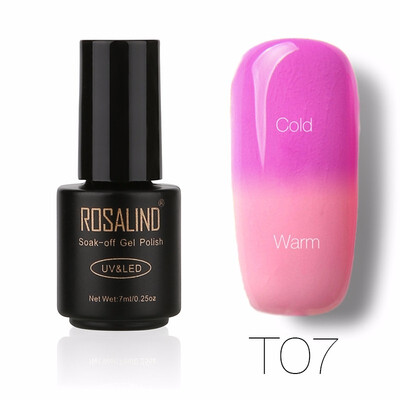 

ROSALIND Gel 1S 7ML Temperature changing Chameleon Gel Nail Polish Top Base Coat Needed poly gel Semi Permanent primer for nails