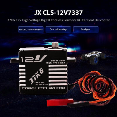 

JX CLS-12V7337 37KG 12V Aluminium Digital Coreless Servo for RC Car Helicopter Boat Airplane