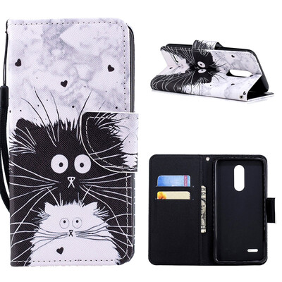 

MOONCASE Sony Xperia XZ2 painted leather case with small hand strap - black&white cat