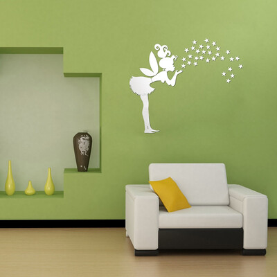 

mymei Mirror Wall Sticker Multi Style Silver Home Decorations Decal Modern