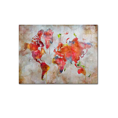 

Framed canvas modern living room bedroom is decorated with wall painting abstract map decorative painting