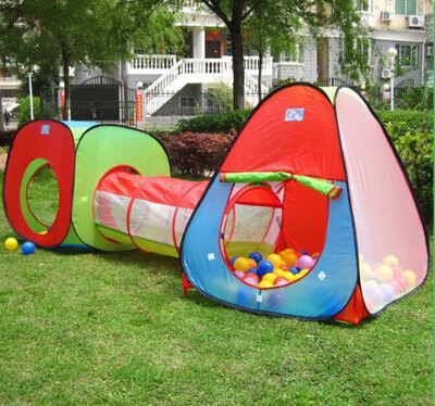 

Kids Playhouse Tent With Tunnel SetOutdoor Indoor Bounce Playhouse Ball Tent Toys - Perfect Christmas Gift For Toddlers Child