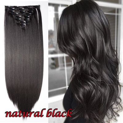 

175g1set Clip In Hair Extension Sexy Straight Long Hair 8 Pieces1set Clip In Human Hair Extensions