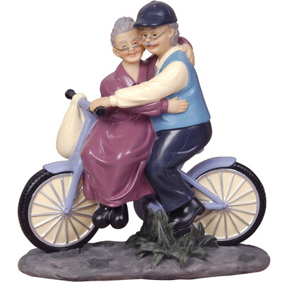 

Gold fire to the bike old lady fairy ornaments creative furnishings sent friends birthday wedding gifts