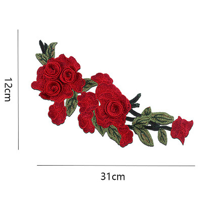 

Sunbling 3d embroidered patch plants flowers clothes patches decals DIY for clothing sewing wedding dress lace applique
