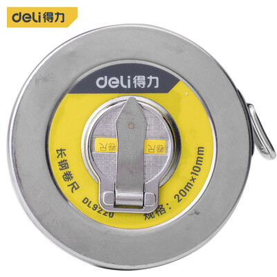 

Deli deli 20 m disc steel tape measure long steel tape measure large-scale engineering measuring ruler 20mx10mm DL9220