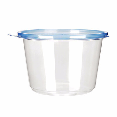 

OTOR Salad Bowl with Lid Take Away Plastic Food Container Clear Bowl Box for Fast Food Bento Microwaveable 150mm 120pcs