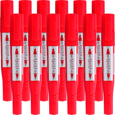 

BAOKE BAOKE MP210 double-headed mark pen red 12 pcs box