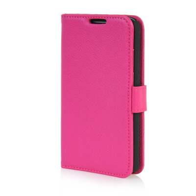 

MOONCASE High quality Leather Wallet Flip Card Slot Pouch Stand Shell Back ЧЕХОЛ ДЛЯ LG G2 Mini Hot pink